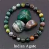 Pulsera Popular Transfronteriza Temu Xiyin Tk con Cuentas Hecha de Aventurina Verde Ojo de Tigre Pulsera Elástica Hecha a Mano