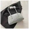 Bolsa de Mão Texturizada Única Bolsa Bowling 2026 Outono Nova Simples Bolinhas Bolsa de Ombro para o Dia a Dia