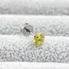 F136 Liga de Titânio Redondo Bolo Rosca Externa Zircônia Brincos G23 Titânio Rosca Externa Zircônia Lábio Unha Piercing Joia Cabeça