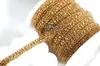 Cadena de Pedrería Soldada de Tres Filas 8+16+8 Cadena de Pedrería Densa Electroplateada Cadena de Pedrería Versátil Accesorios para Joyería DIY