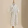 Bata de gasa de doble capa de algodón puro, vestido de baño de verano fino y transpirable para mujer, ropa de estar, falda de baño de secado rápido y absorbente