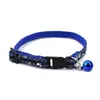 Coleira de webbing estampada para pet com guizo, acessório para gato e cachorro, coleira de pescoço ajustável com fecho de pressão, em estoque