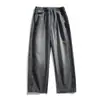 Pantalones de Trabajo Pesado Black Fleet 320g Estilo Retro Americano Corte Holgado Pierna Recta Algodón Puro Casual Unisex