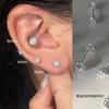 Pendientes Super Doble Flash Pendientes Femeninos para Agujeros en las Orejas Uñas para el Cartílago de la Oreja Nicho Sentido Avanzado Zircón Uñas para las Orejas Pendientes de Zircón Pendientes Pendientes