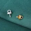 Accesorios de Perlas DIY Plata de Ley S925 Fina Micro-Incrustado Colgante Simple de Moda Collar Colgante Soporte Vacío Accesorios