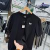 Camiseta de manga corta con cuello redondo para hombre y mujer para montaña y actividades al aire libre, resistente al desgarro, textura a cuadros, secado rápido, transpirable, repelente al agua