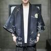 Verano 2023 Nuevo Estilo Chino Moda para Hombre Cárdigan Hanfu Crane Xianglu para Hombre Estilo Japonés Talla Grande Bata
