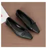 Novedad Otoño 2026 Estilo Francés Nicho Zapatos de Ballet Punta Fina Plisado Lazo Zapatos Planos de Noche para Mujer