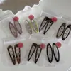 Serie de Colores Café Té con Leche Pinza para Flequillo Cabello Suelto de la Frente Pinza de Gota de Agua Linda Versátil Pinza Lateral Accesorios para el Cabello Nuevo Estilo para Mujeres