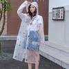 Impermeable estampado de versión completa para senderismo, grueso, para montar a caballo, viajes, moda EVA, poncho de bolsillo para adultos, equipo de lluvia de unicornio