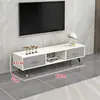 Mueble de TV retráctil moderno minimalista para salas de estar pequeñas, patas simples de madera maciza, mueble de TV de pie y mesa de centro