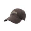 Gorra de béisbol con visera curva para protección solar al aire libre, gorra con visera bordada con letras para mujer, gorra de viaje con protección solar, sombrero para el sol simple y moderno