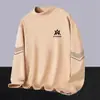 Camiseta base térmica de doble cara para hombre para otoño e invierno con cuello alto tipo tortuga, camiseta de manga larga con forro polar, camiseta interior de cuello medio