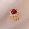 Collar Femenino Celebridad Cibernética Amor Zircón Rojo Nicho Entrada Lujo Nuevo Estilo Sentido del Diseño Colgante Elegante Traje Collar de Acero de Titanio