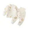 Invierno 2026 Nuevas Llegadas Unisex Bebé Conjunto Sin Costuras de Cintura Alta 40g Algodón Delgado Conjunto de Ropa Exterior de Doble Apertura