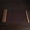 Tapete de Bambu Natural para Chá Acessórios para Cerimônia do Chá Porta-copos Tapete de Bambu para Chá Conjunto de Chá Estilo Japonês Porta-copos com Isolamento Térmico Bandeira de Chá