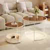 Mesa de centro de vidro bege, com linhas longas, adequada para apartamentos pequenos, design moderno e minimalista, estilo popular, disponível em vários tamanhos