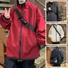 Chaqueta casual reversible para hombre, chaqueta deportiva de primavera de corte holgado para pareja, chaqueta versátil, abrigo reversible
