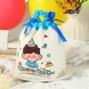 Sacolas de Presente para Crianças, Sacolas de Tecido para Embalagem de Presente de Aniversário de Mês Cheio para Bebês e Jardim de Infância, Sacolas Tote para Presentes