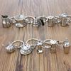 Llavero de Café Estéreo 3D Regalo Pequeño Personalización Aparato de Café Artificial Colgante para Bolso Pequeño Hebilla de Metal Personalización