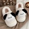 Sapatos de Lã de Cordeiro Estilo Cachorro Fofo Estilo Simples Diário com Solado Grosso de Algodão Novos para o Inverno Confortáveis Quentes Loafers Estilo Ins para Mulheres