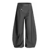 Pantalones casuales para hombre de estilo americano de calle con un diseño único, pantalones rectos plisados, pantalones de vestir holgados de pierna ancha de moda para primavera y otoño