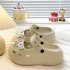 Sandalias Mary Jane de EVA versátiles de estilo único para verano en la playa para mujer, resistentes al olor, sandalias cerradas dulces y frescas para exteriores y playa para mujer