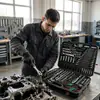 Conjunto de Ferramentas para Mecânicos Profissionais de 174 Peças com Catracas de 72 Dentes