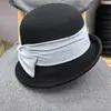 Gorro de Copa de Lana para Mujer en Otoño e Invierno Sombrero de Fieltro de Terciopelo Retro Francés Estilo Dama Sombrero de Lujo Elegante Accesible