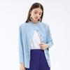 Miyake 2026 Primavera Nuevo Estilo Coreano Cuello Alto Delgado Botonado Gabardina para Mujer Moda Versátil Chaqueta Cardigan Plisado
