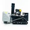 Quitanieves de orugas controlado a distancia para zonas de nieve en tierras altas, chasis antideslizante, control remoto, máquina quitanieves a gasolina para sitios de granja