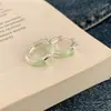 Pendientes de Aro Pequeños Exquisitos de Moda Versátiles Estilo Fresco Letra H Goteo de Aceite Personalidad de Nicho Pendientes de Alta Gama para Mujer