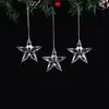 Nuevos Suministros para Celebración Navideña, Adornos Colgantes de Estrella de Cinco Puntas Multifacéticos de Cristal Transparente, Accesorios de Decoración para el Ambiente Navideño