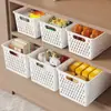 Cesta de plástico para guardar artículos diversos de escritorio, rectangular, para guardar juguetes, aperitivos, para jardín de infantes, cesta pequeña