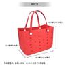 Nova Bolsa de Praia Lisa Moda Bolsa de Mão de Borracha Bolsa de Armazenamento Portátil para Praia Barco Compras