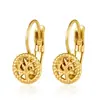 Suministro directo transfronterizo aretes de acero inoxidable con incrustaciones de diamantes para mujer, aretes de flor y moño de moda, accesorios para orejas sin perforación, joyería de lujo ligero