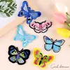 Etiqueta bordada a computador Lixin Zai acessórios de vestuário animal borboleta patch DIY emblema tecido bordado adesivos
