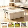Caja de almacenamiento de ropa de gran capacidad, caja de almacenamiento para el hogar extragrande con tapa, especializada para juguetes y edredones, caja de almacenamiento de plástico portátil