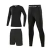 Traje de entrenamiento ajustado para niños, capa base de baloncesto de otoño/invierno para niños, conjunto deportivo, camiseta de manga larga de secado rápido, para fútbol y correr