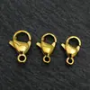 Suministro Listo Acero Inoxidable Dorado Transparente Broche de Langosta Broche de Langosta Dorado Electroplateado al Vacío Hebilla para Joyería DIY