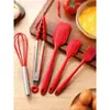 Espátula de Silicona Integrada Resistente a Altas Temperaturas Raspador de Crema para Hornear Espátula Espátula para Pasteles Juego de Herramientas para Mezclar para Hornear