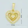 Ventas Directas de Fábrica, Venta al por Mayor de Artículos en Stock, Chapado en Oro Real Microincrustado de Cobre 18K, Colgante en Forma de Corazón Chapado en Oro
