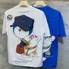 Camiseta Nueva de Manga Corta Simple de Moda para Hombre Verano Estilo Coreano Top de Media Manga Estilo Hong Kong Holgado Casual Marca de Moda Camiseta