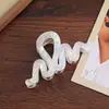 Pinza para el pelo acrílica francesa con forma de tiburón, con ondas de color gelatinoso y sensación avanzada, pinza grande con agarre de sirena Ji