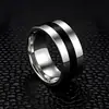 Anillo de Acero Inoxidable con Telaraña de 8 mm para Hombres, Anillo de Acero de Titanio Retro Vintage de Moda, Personalizable para el Dedo Índice, No se Desvanece, Estilo Hip-Hop