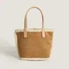 Bolsa de Ano Novo de inverno Nova bolsa de mão de lã de cordeiro versátil de grande capacidade bolsa para mãe e filho Bolsa de pelúcia de Natal