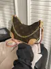 Estilo Novo Outono 2025 Transfronteiriço Simples Retrô Moda Bolsa para Mãe de Meia-Idade Bolsa de Ombro Transversal com Estampa Bolsa Feminina Tendência
