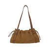 Bolso de Hombro para Mujer con Acabado de Alta Gama, Diseño de Cierre de Cordón, Bolso Tote Plegado de Gran Capacidad, Bolso de Hombro o Axila Estilo Casual y Relajado