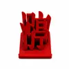 Soporta impresión 3D personalizada de soporte rojo grande para teléfono móvil con forma de amuleto de la suerte, accesorio de escritorio creativo para inversores bursátiles