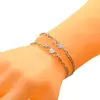 Pulsera de Acero Inoxidable Cadena Figaro Moda Simple Amor Pareja Pulsera para Hombres y Mujeres Joyería al por Mayor